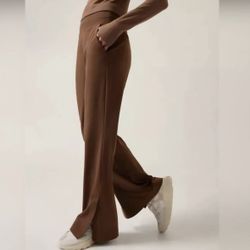 Athleta XS/ Tall, Brown Venice Wide Leg Pant, NWT