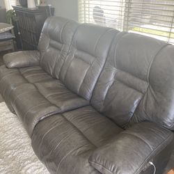 Dual-sided Power Leather Reclining Soda