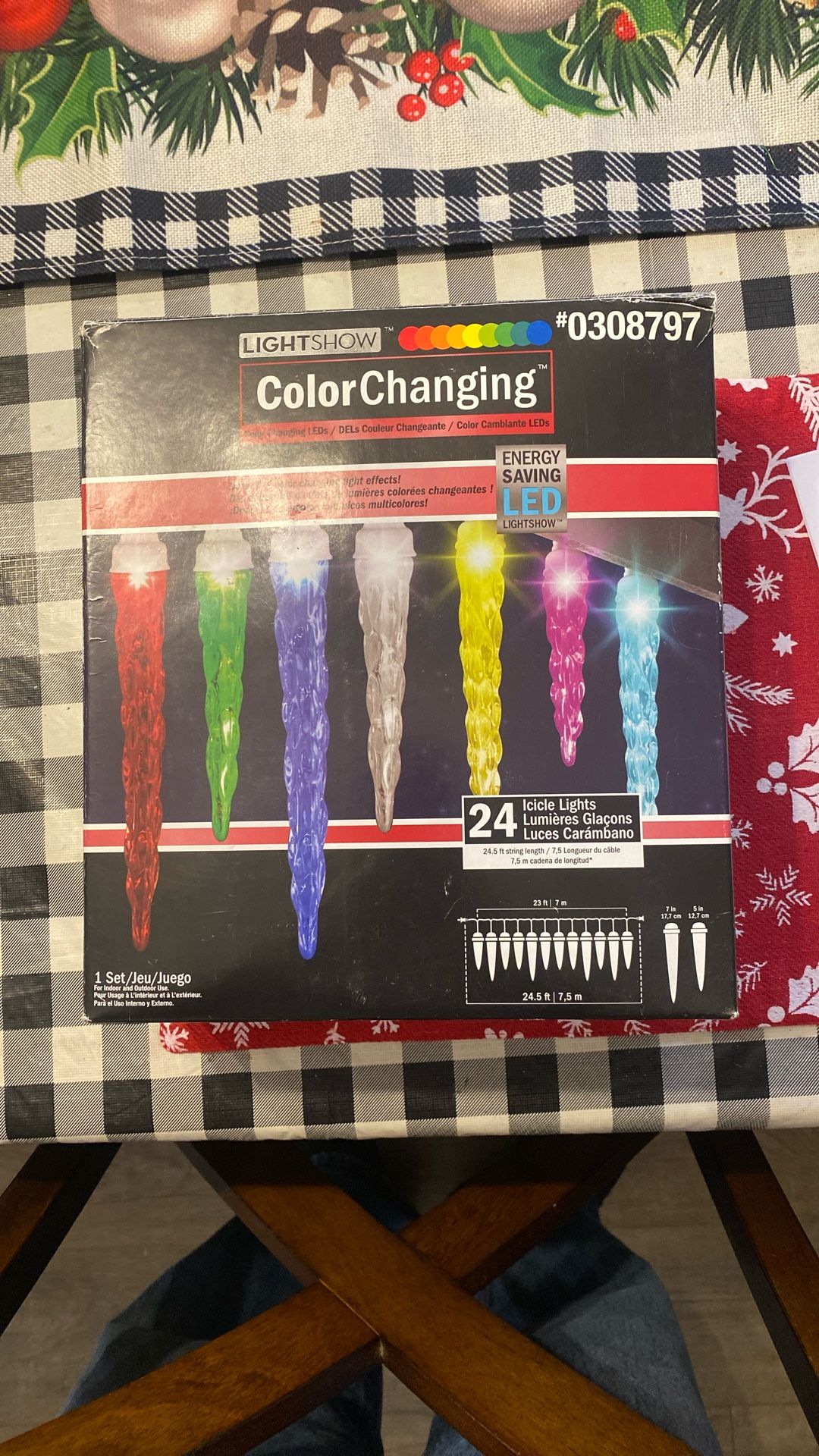24 Color Changing Icicle Lights