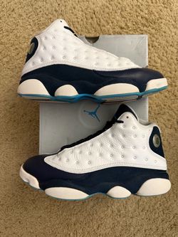 Size 8 (Pre owned condition, comes with original box) - Air Jordan 13 retro powder blue obsidian