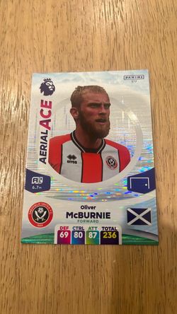 Panini Premier League Oliver McBurnie Aerial Ace Card #377