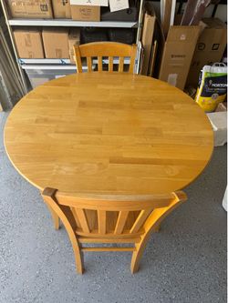 Wooden dining table