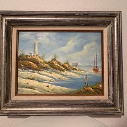 Coastal Seascape Oil Painting Original
