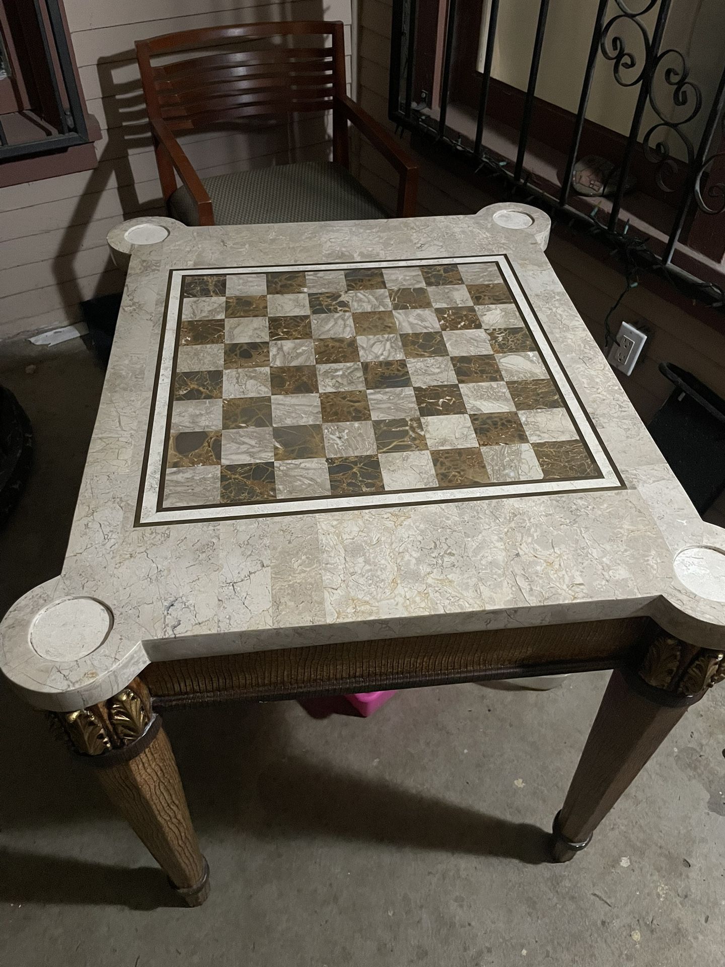 Marble Chess Table