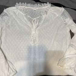 Womens Designer Lacey Blouse Size Small(fits Like Medium)