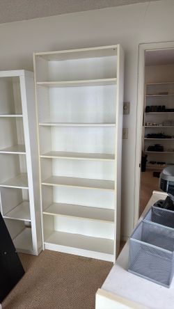 White 6 Shelf Bookcase
