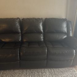 Pure Leather Recliner Couch Recently Purchased 