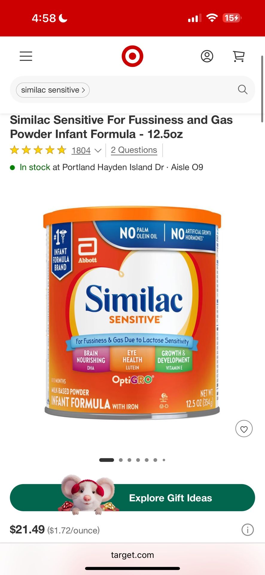 SIMILAC SENSITIVE