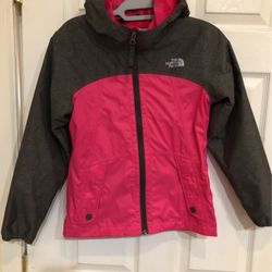 The Northface Jacket M/M Girls 10 /12 Pink Grey