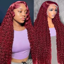 Density Burgundy Wig Human Hair(brand new)