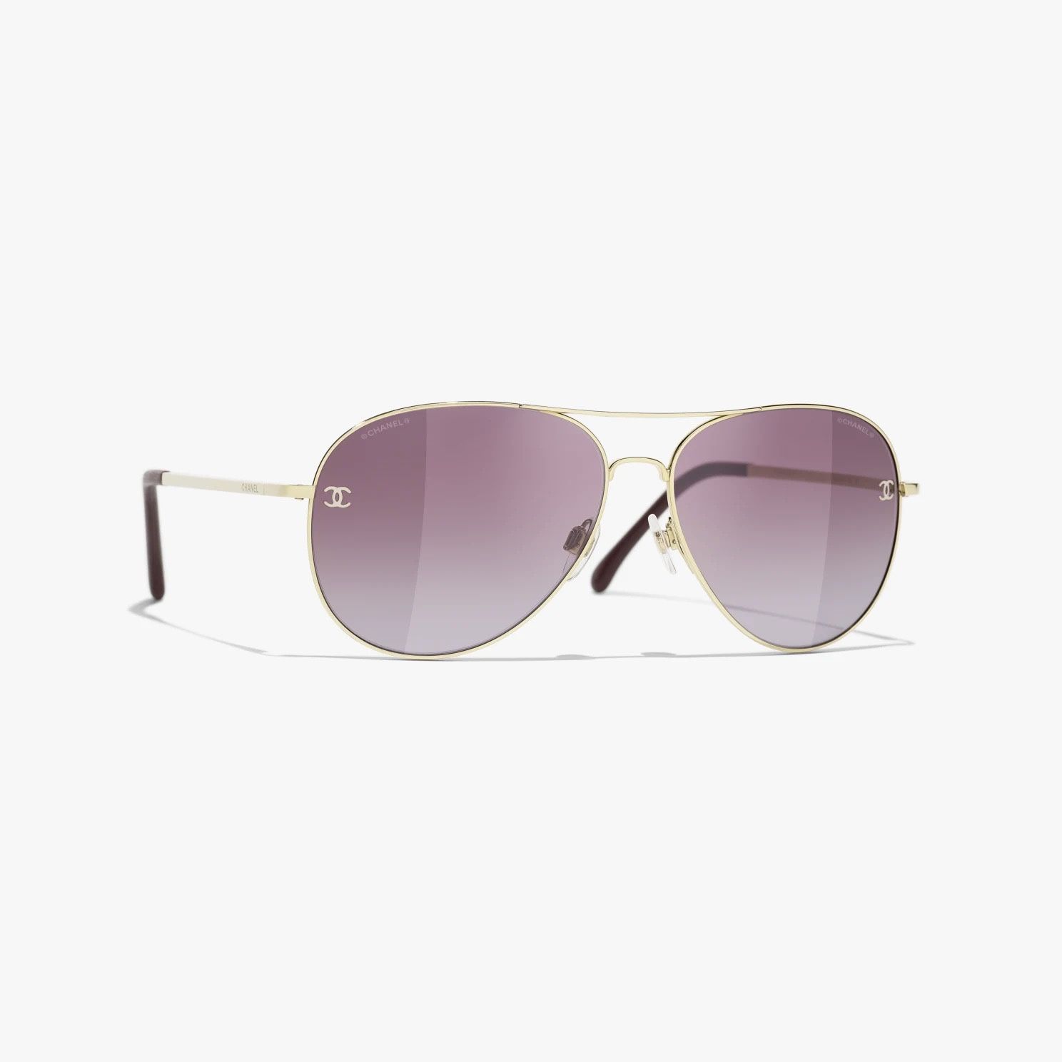 Vintage Pilot Aviator Sunglasses Purple Gradient