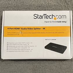 4-Port HDMI Audio/Video Splitter -4K (New And Never Used) 