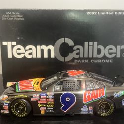 Team Caliber Dark Chrome 2002 Gain #9 Jeff Burton NASCAR 1:24 Diecast Car