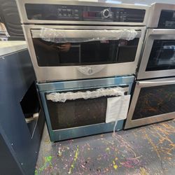 Ge Profile 30 Inch Combination Wall Oven Microwave Oven Stainless Steel Built In PT7800SHSS