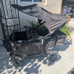 KEENZ Stroller Wagon w/ Canopy & Rain Cover