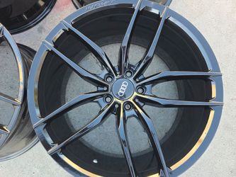 19" New Glossy Black Wheels For AUDI A4/A5.