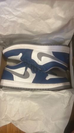 Air Jordan 1 Low Blue Grey White Sneakers