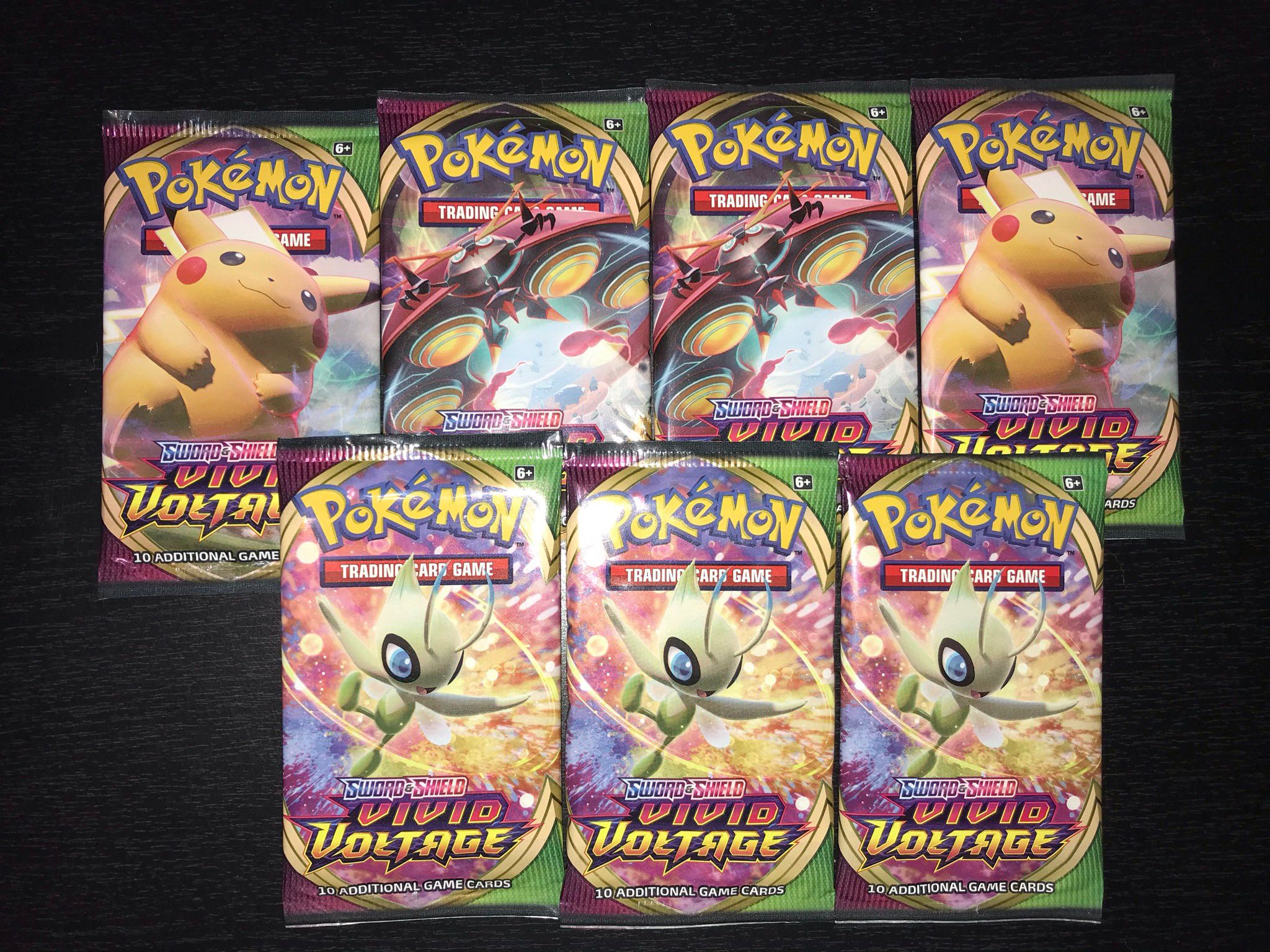 ✅ Pokemon Cards - Sword & Shield: Vivid Voltage - BOOSTER PACKS (7 Pack Lot)