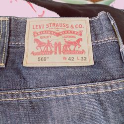 Levis Jean Dark Blue Denim 42 X 32 