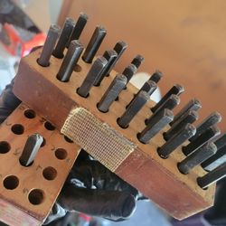 Millers Falls No. 1500 steel letter stamp set