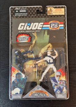 G.I. JOE 25TH ANNIVERSARY SNAKE EYES & STORM SHADOW COMIC PACK - HASBRO