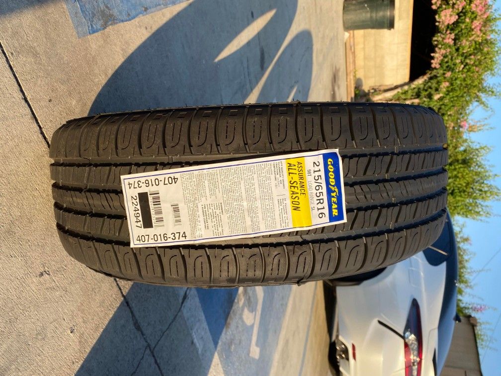 215/65R16 Goodyear Assurance A/S - 4 NEW Tires 4 Llantas NUEVAS