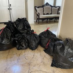 8 Large Bags Of CLOTHES! 300lbs TAKE IT ALL