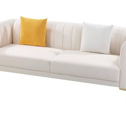 78'' Sofa, Modern White Couch