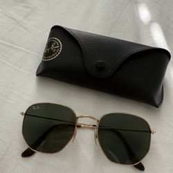 RayBan 3548N Hexagonal Flat Lenses Green/Gold
