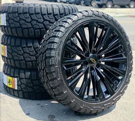 22” Chevy Silverado GMC Sierra Replica Wheels & Tires Off-Road Tahoe Yukon Escalade Suburban Rines Y