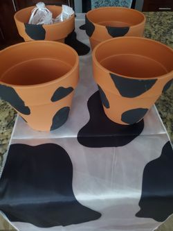 cow print pot