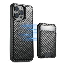 iPhone 16 Pro Max Magsafe Carbon Fiber Wallet And Case 