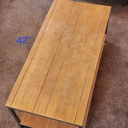 Coffee Table Natural Metal Wood Industrial