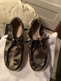 Hey Dude Camo Canvas Slip-On Shoes