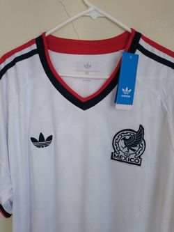 Mexico Authentic Adidas National Soccer White Jersey
