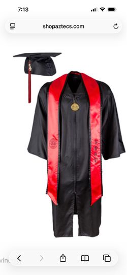 SDSU cap, gown, stole