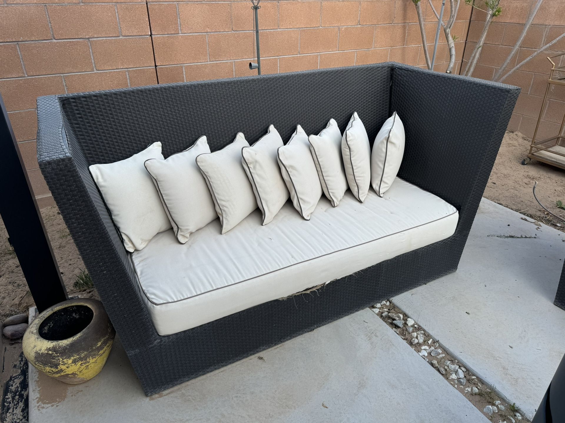 Outdoor Wicker Couch