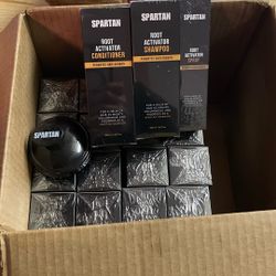 Spartan Hair, Shampoo, Conditioner And Root Activator Spray.