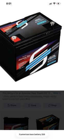 American Bass Battery Ch350 New