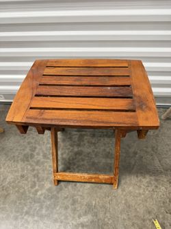 Teakwood Outdoor or Indoor Square Top Side Table
