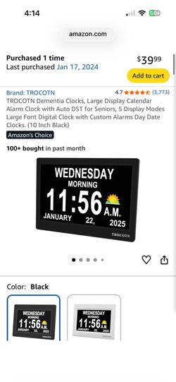 Large face dementia clock
