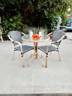 Outdoor Bistro Table and 2 Chairs Set