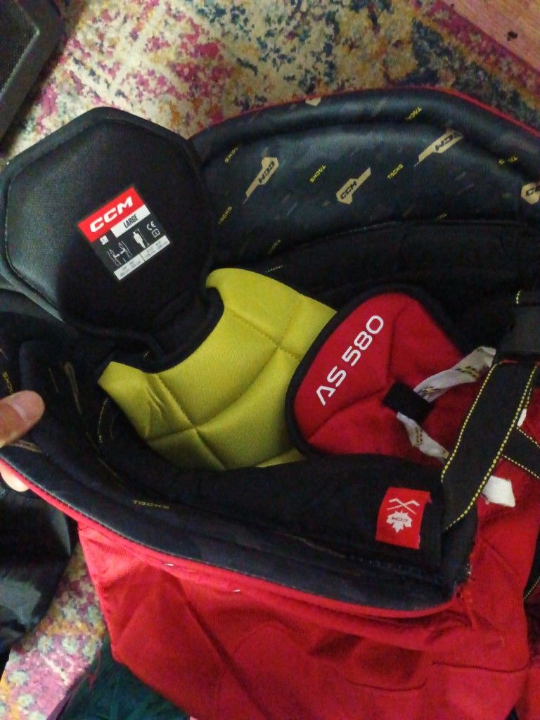 CCM Used AS 580 Large Hockey Pants Red