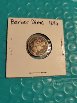 1896-P Barber Silver Dime (Excellent Condition)
