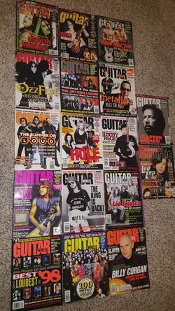 17 GUITAR WORLD MAGAZINE LOT MUSIC TABALATURE / TABS INCLUDED