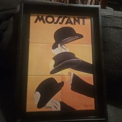 After Leonetto Cappiello (Italian 1(contact info removed)), 'Mossant' Transfer Decorated Ceramic Tiles, Frame