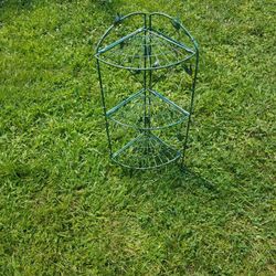 Plant Stand 3 Tier Green Folding Used