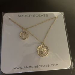 Amber Sceats Double Coin Necklace 