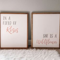 Hobby lobby In A Field Of Roses She Is A Wildflower Wooden Room Decor Wall Art