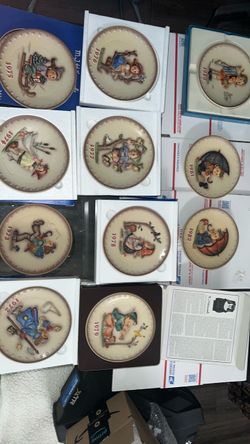 Hummel annual plates, $20 each some with boxes no chips, cracks, crazing